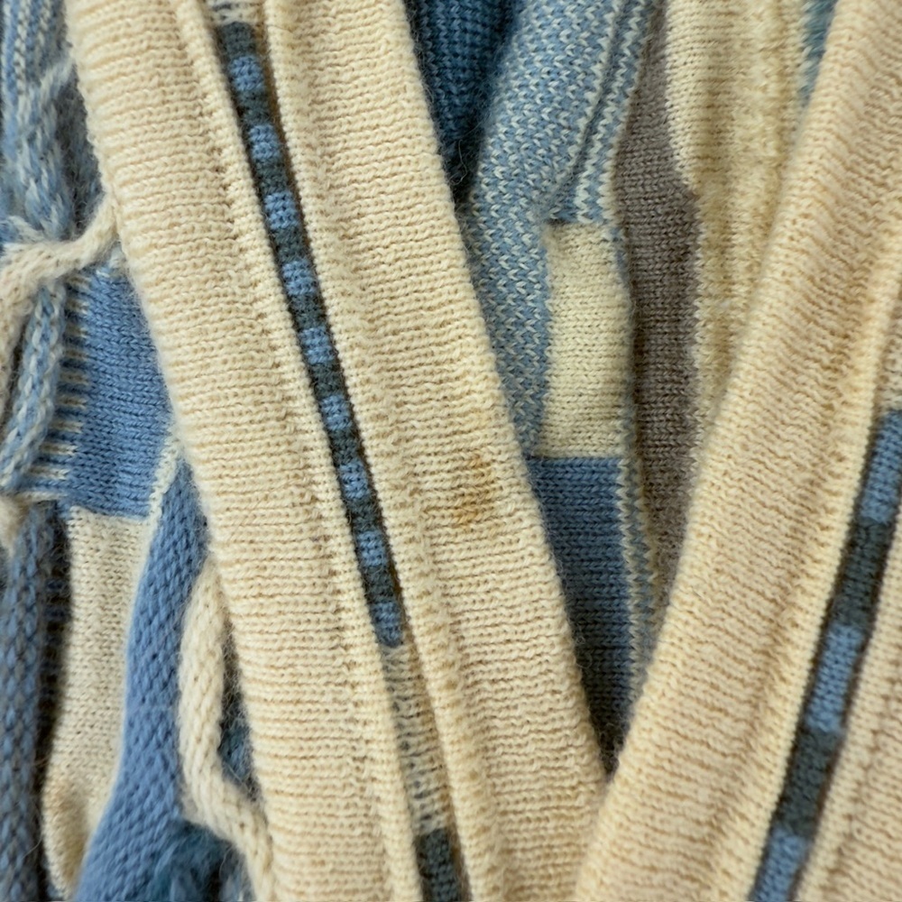 COOGI Australia Wool Knit Cardigan Cream Blue Women's M - Picture 7 of 13